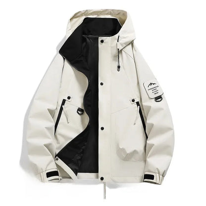 Men's Outdoor Jacket Hood Zipper