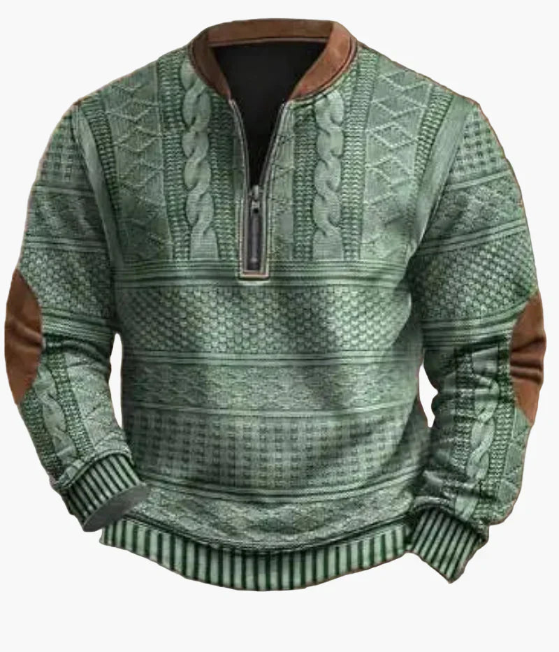 Men's Warm Modern Stand-Up Collar Pullover