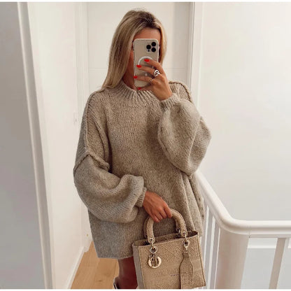 Damen Pullover Weich Elegantes Design Herbst