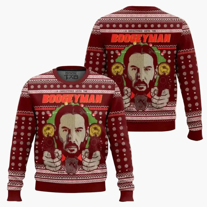 Funny Christmas Sweater Funny Wick-Mas Fan Design