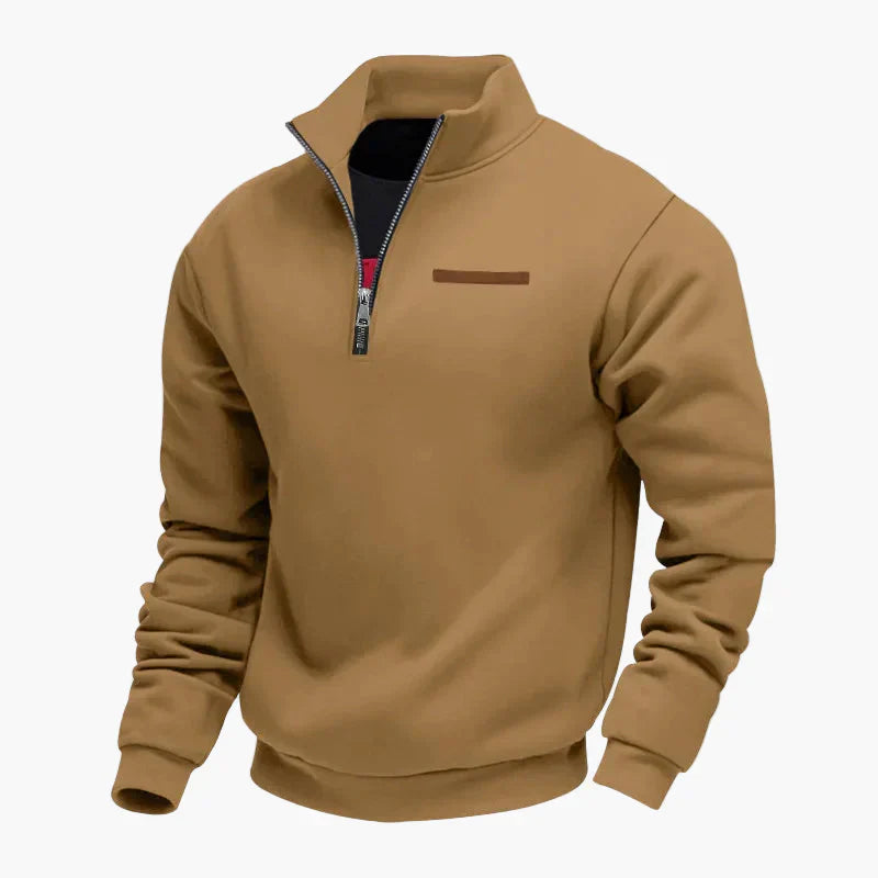 Practical Travel Pullover Stand-Up Collar Sweatshirt