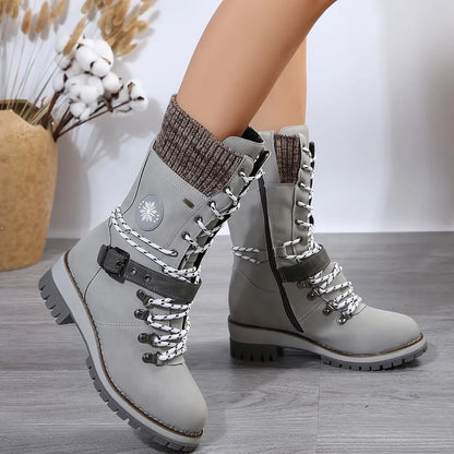 Women's Winter Boots Lace-up Warm Lined