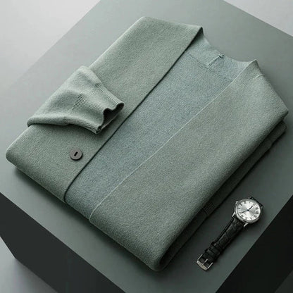 Men's Knitted-Look Wool Jacket
