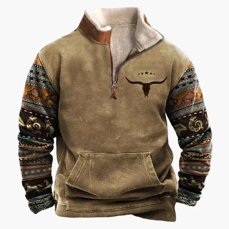 Stylish Western Pullover Aztec Pattern
