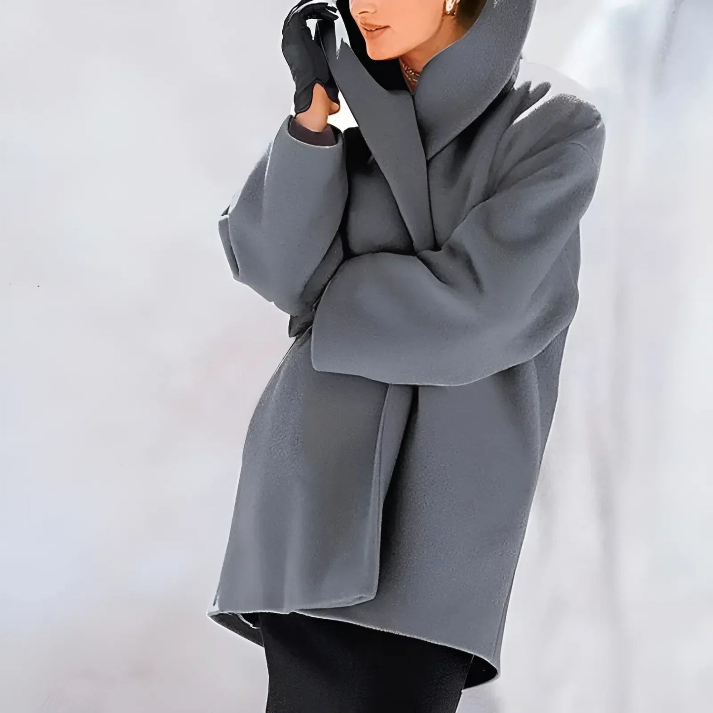 Elegant Winter Coat Long Women's Coat Button Closure