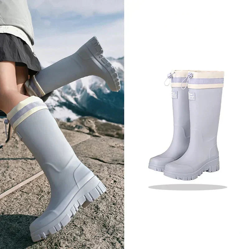 Women's Waterproof Retro Style Non-Slip Rubber Boots