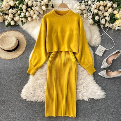 Women's Scarf Knit Set Soft