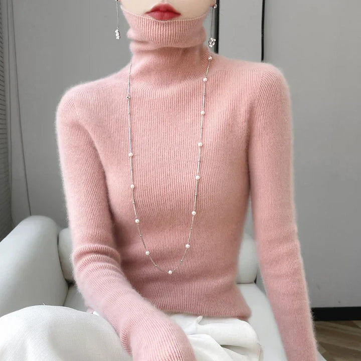 Soft Turtleneck Sweaters for Women Wool
