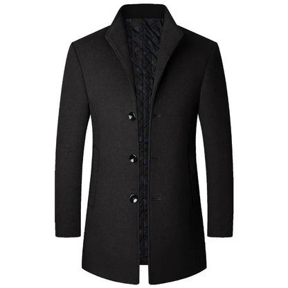 Men's Single-Breasted Quilted Winter Coat