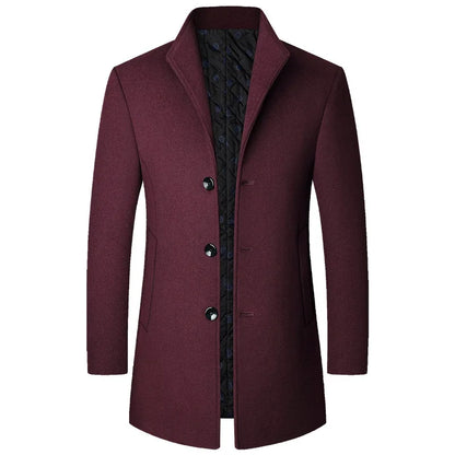 Men's Single-Breasted Quilted Winter Coat