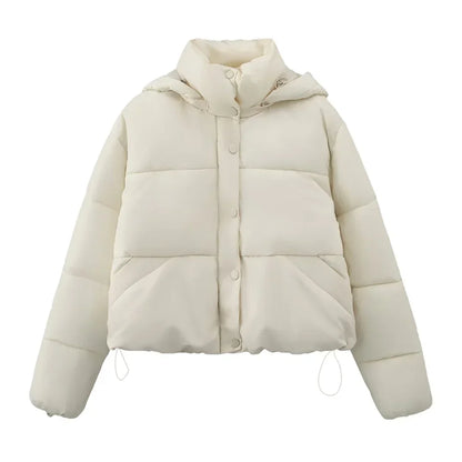 Short Hooded Jacket Casual Style