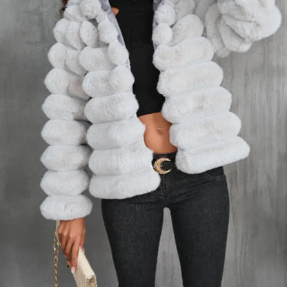Luxury Dress | Imitation Fur Coat