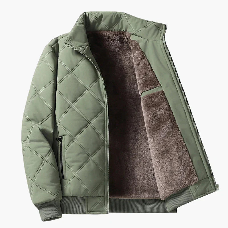 Winter Quilted Jacket Fleece Insulation