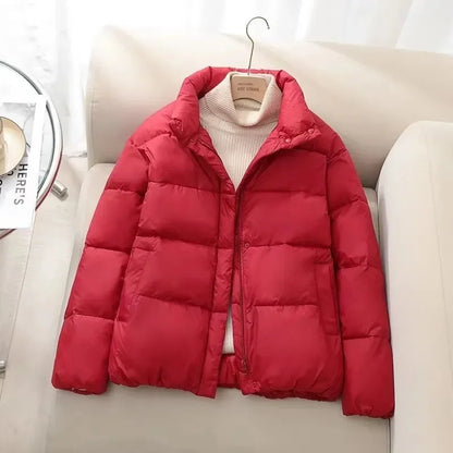 Winter Jacket Warm Quilted Zipper