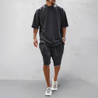 Oversized Shorts und T-Shirt Set Sommer - IdealeKleiden