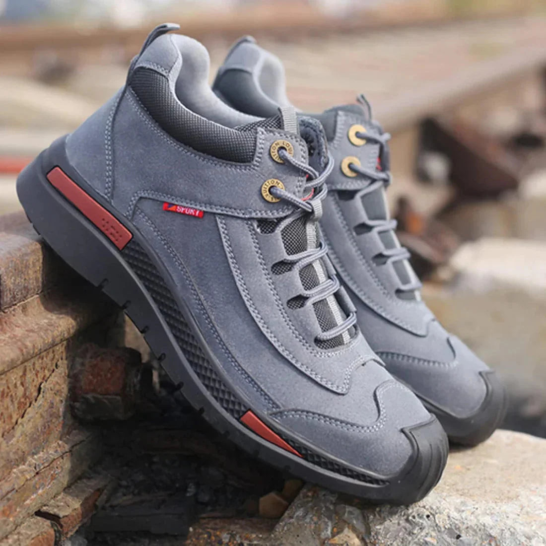 Männer Stahlkappe Stiefel Wasserdicht Robust - IdealeKleiden