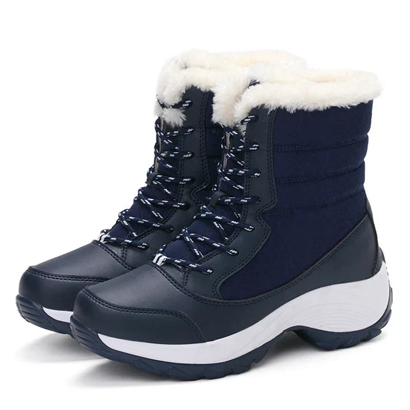 Women's Waterproof Winter Warm Platform Fur Boots