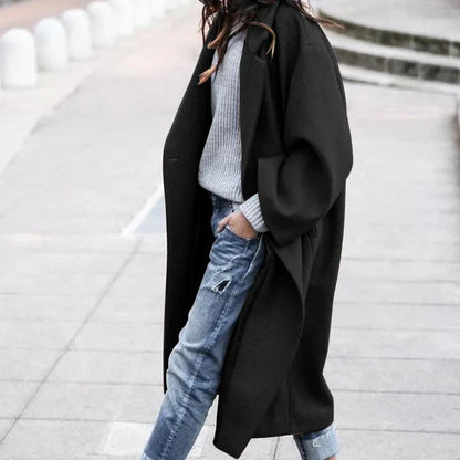 Elegant women's wool coat
