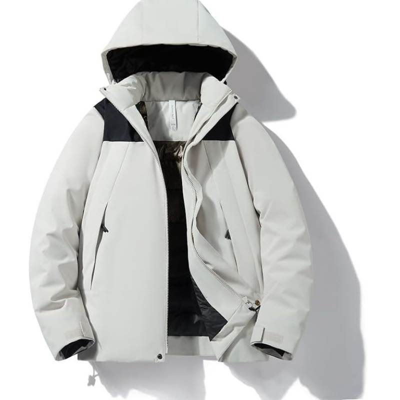 Practical women's clothing with hood and pockets