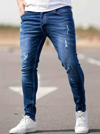 Herren Skinny Jeans Ripped Stretch - IdealeKleiden
