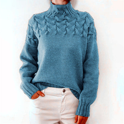 Stylish sweater with a turtleneck design