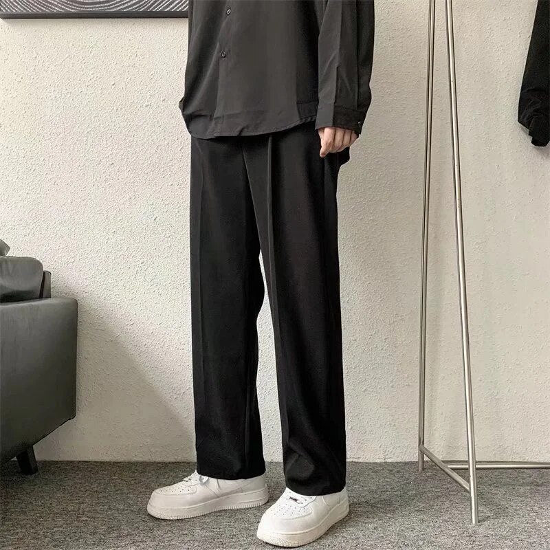 Comfortable Men's Trousers Straight Leg Loose Fit