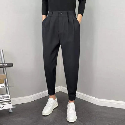 Comfortable Men's Trousers Elastic Waist Loose Fit