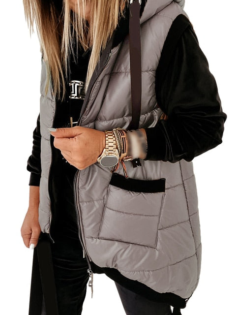 Fashionable winter jacket hood