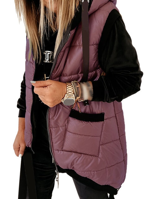 Fashionable winter jacket hood