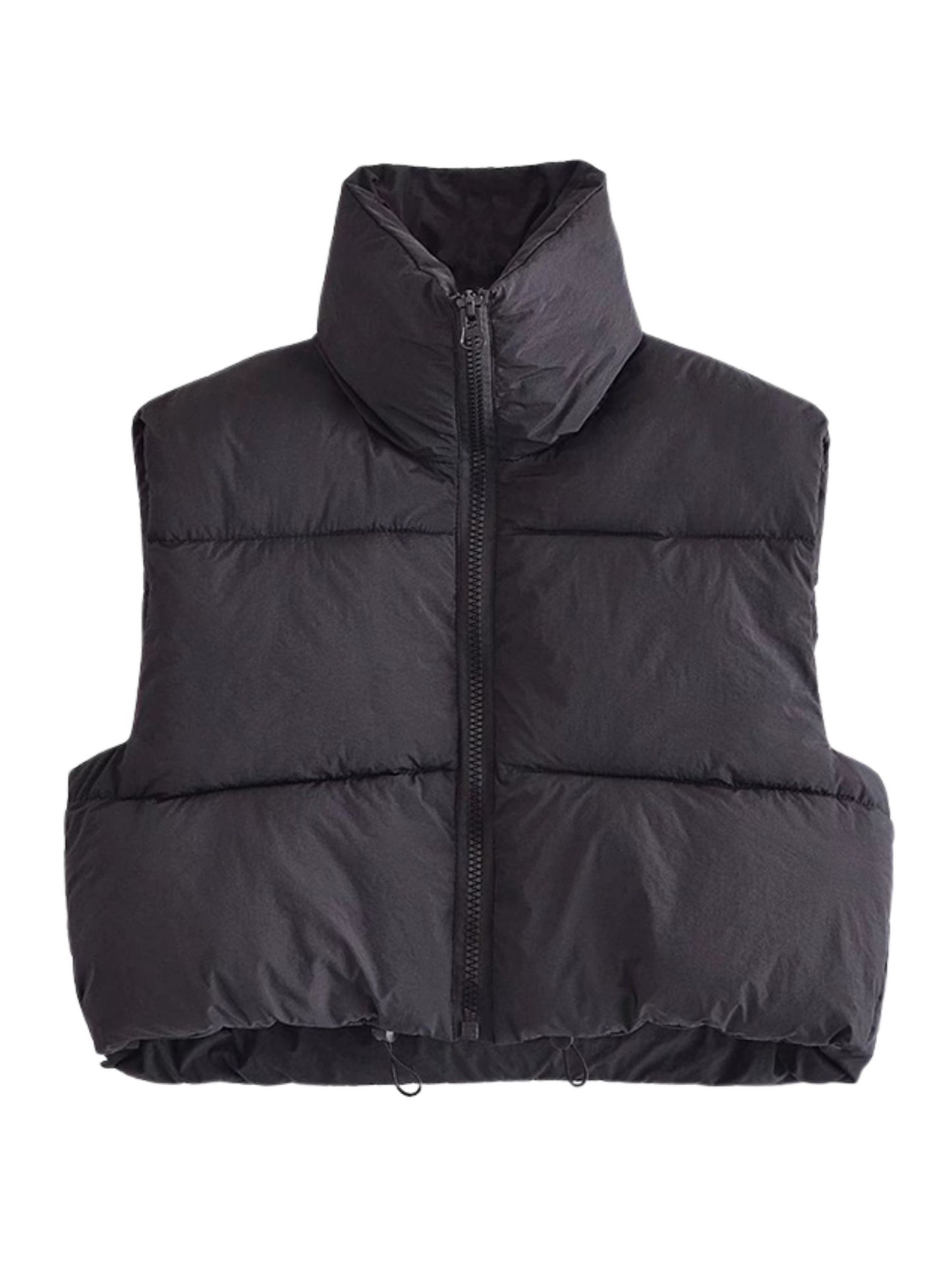 Kurzgeschnittene Puffjacke Modern Hochkragen Design