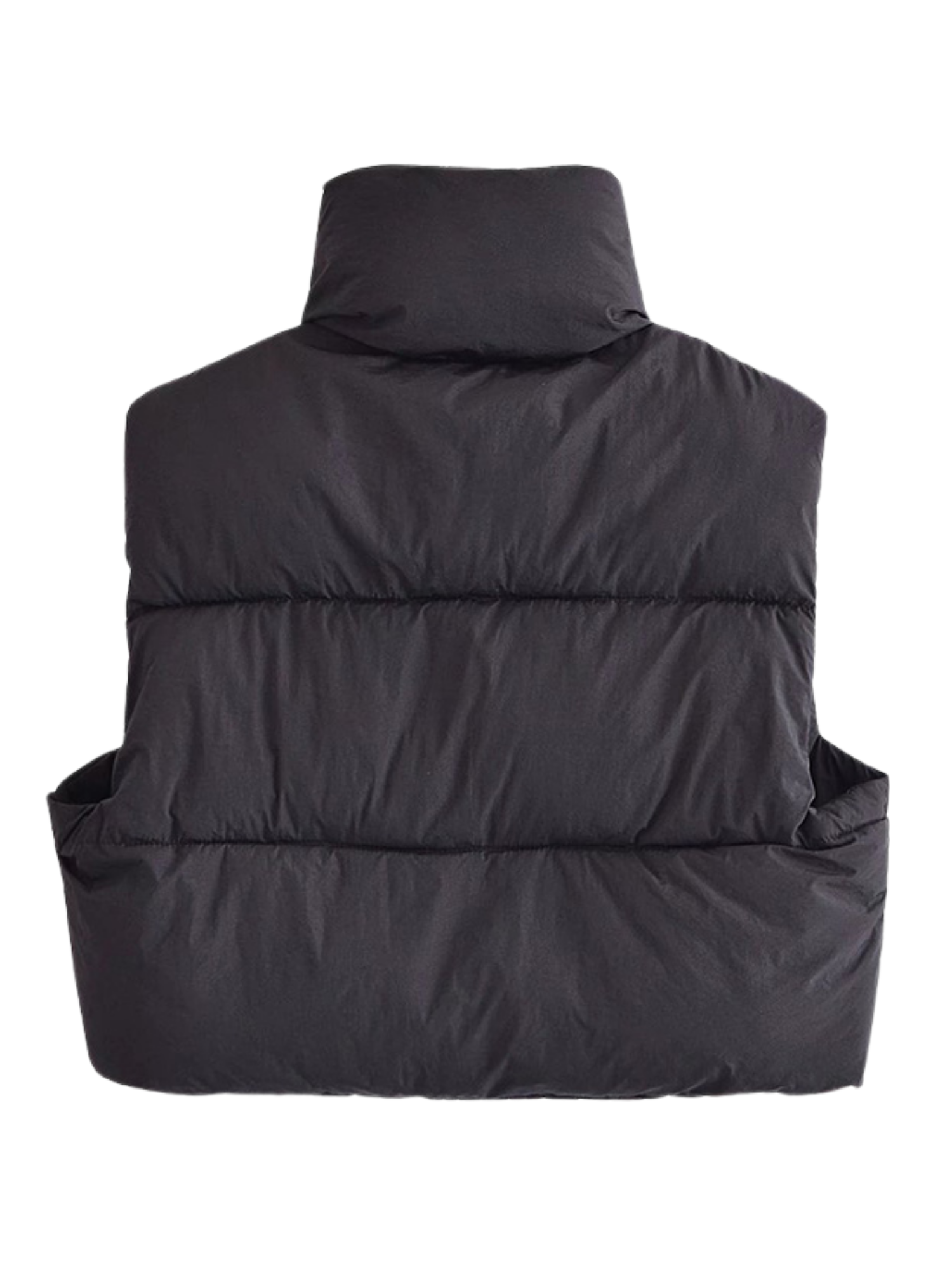 Kurzgeschnittene Puffjacke Modern Hochkragen Design - IdealeKleiden