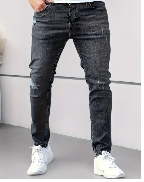Men's Slim Fit Ripped Stretch Jeans