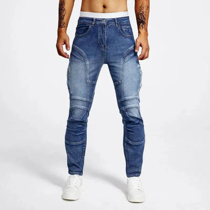 Elegante Moto Jeans | Stretch-Denim Hose für Damen