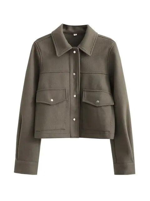 Casual Women's Lightweight Transition Jacket with Pockets