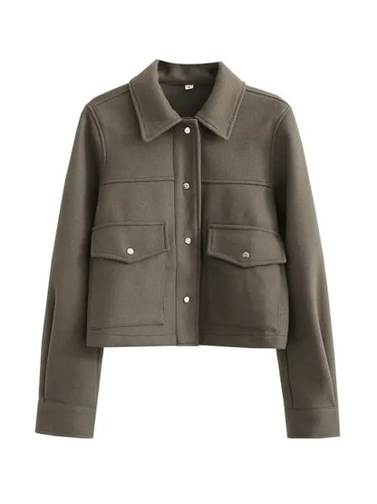 Casual Women's Lightweight Transition Jacket with Pockets