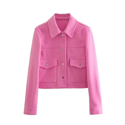 Casual Women's Lightweight Transition Jacket with Pockets