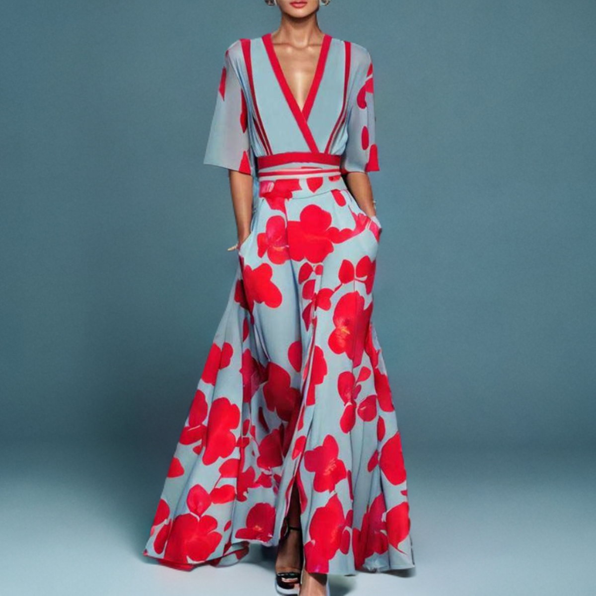 Elegant Dress With Sleeves