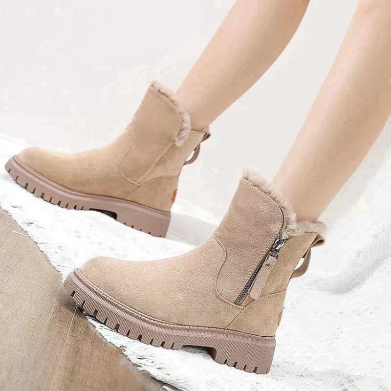Warm Lined Women's Boots Zipper