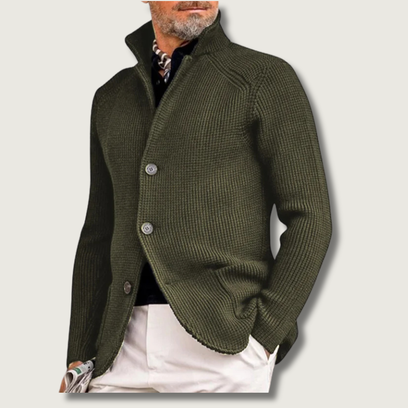 Herren Winterjacke Strick Optik Klassisch Wetterfest - IdealeKleiden