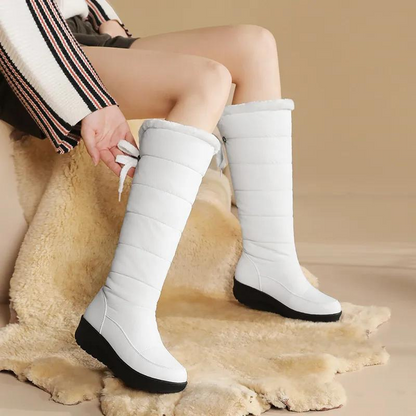 Warm Winter Boots Plush Down Lace-up Shoes