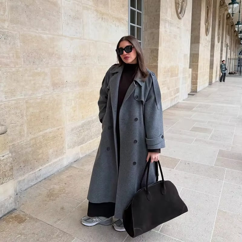 Women's Winter Trench Coat Long Wool Coat Elegant