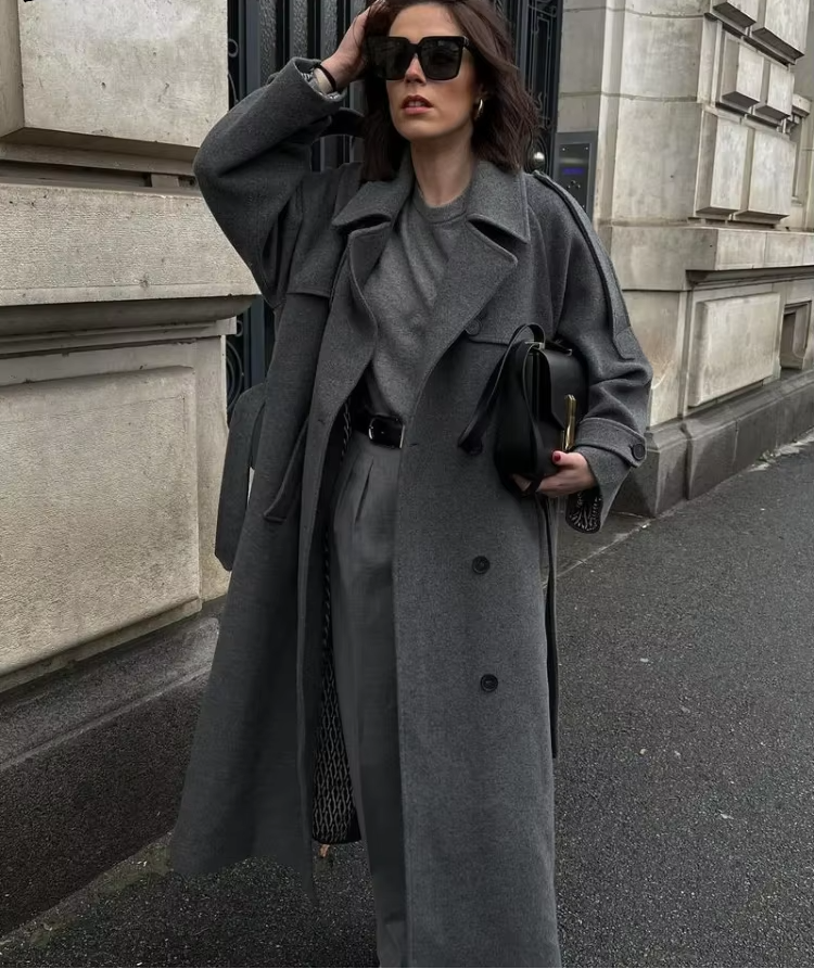 Women's Winter Trench Coat Long Wool Coat Elegant