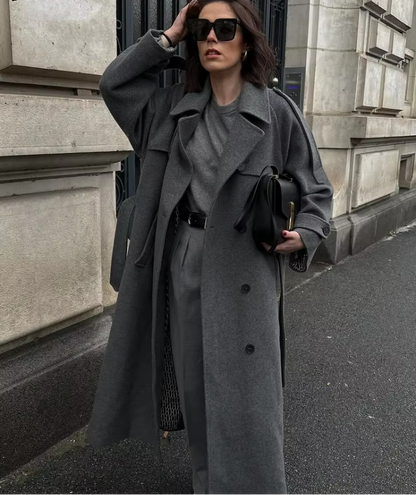 Women's Winter Trench Coat Long Wool Coat Elegant