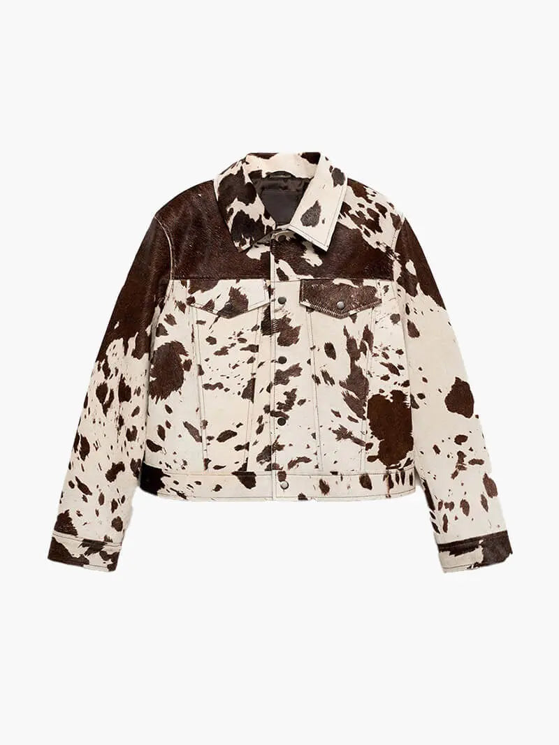Leather jacket suede look modern