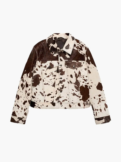Leather jacket suede look modern