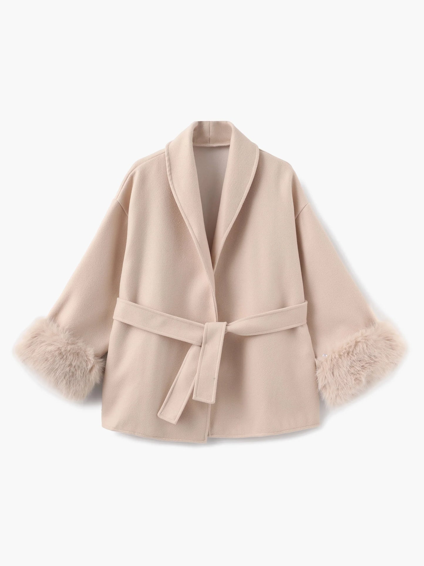Women's Short Faux Fur Coat Elegant Winter