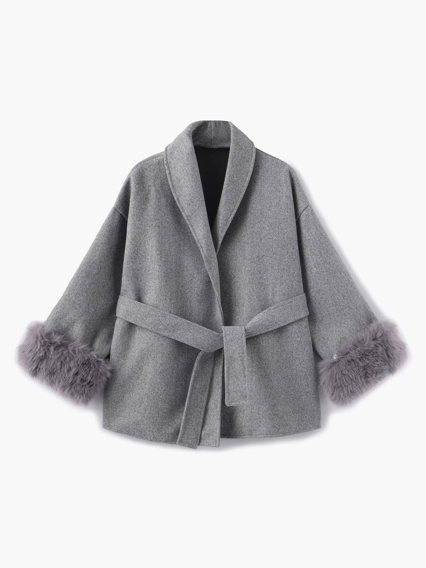 Women's Short Faux Fur Coat Elegant Winter