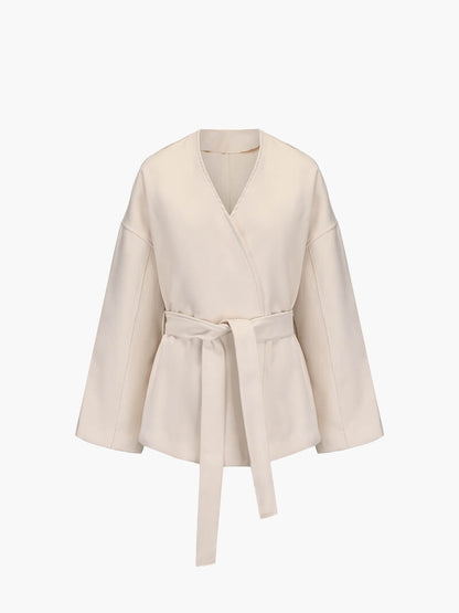 Elegant Kimono Jacket Women's Cardigan with Belt