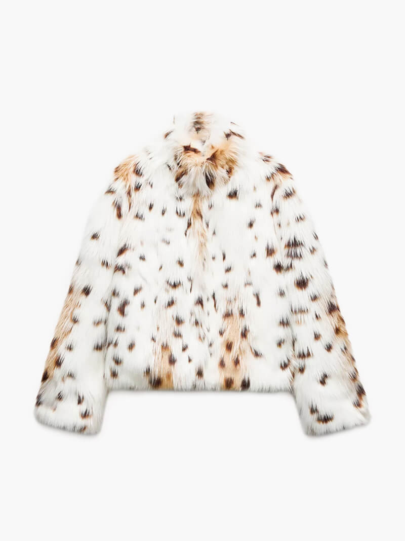 Stylish women's coat velvet pattern