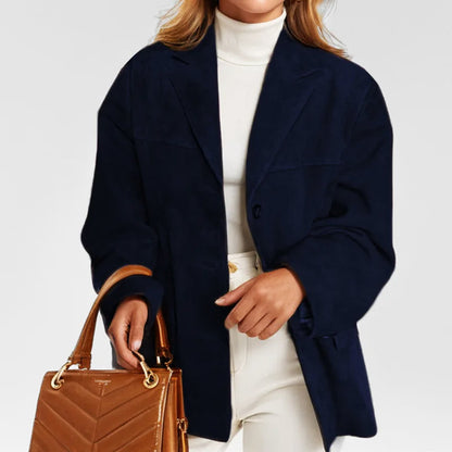 Stylish Women's Suede-Look Leather Jacket